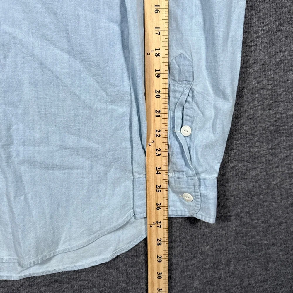 Polo Ralph Lauren Indigo Chambray Shirt Mens Large Blue Long Sleeve Utility Work